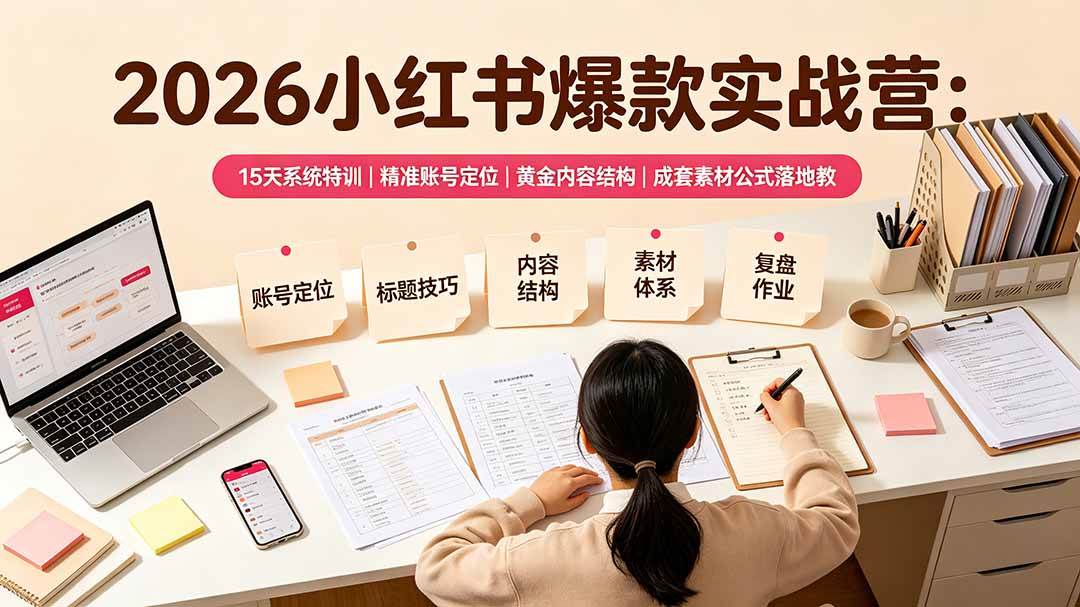 c377b09337ed3bcc2b61369a32e73d5d.jpeg (19332期)2026小红书爆款实战营:15天系统特训|精准账号定位|黄金内容结构|成套素材公式落地教程