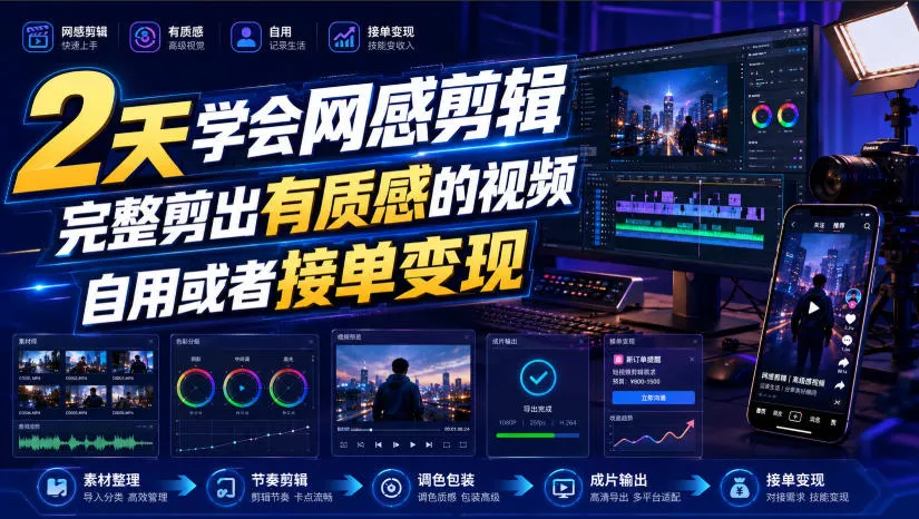c59f75ca9b4d3ea9a9f71bb78bea80ea.webp 2天学会网感剪辑,完整剪出有质感的视频,自用或者接单变现
