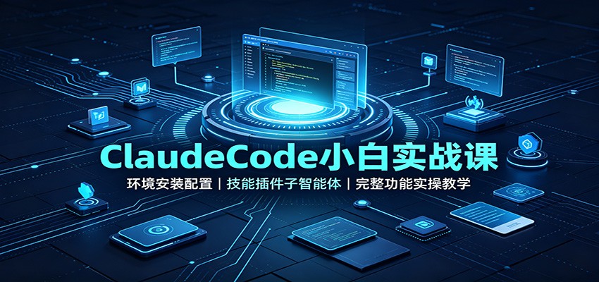 ClaudeCode小白实战课：环境安装配置，技能插件子智能体，完整功能实操教学祝你网--专注互联网创业.信息差副业研究拒绝割韭菜祝你网