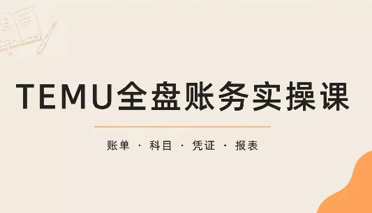 c9bb69305d4fe4fa69827a287a8fadfb.webp TEMU全盘账务实操课:账单导出、科目设置、利润核算