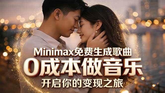 （18401期）Minimax免费生成歌曲实测！0成本做音乐，说唱流行Lofi一键生成祝你网--专注互联网创业.信息差副业研究拒绝割韭菜祝你网