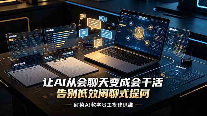 ccb6eb13fccdd09b86d6a3461610c27b.jpeg (19130期)让AI从会聊天变成会干活,告别低效闲聊式提问,解锁AI数字员工搭建思维