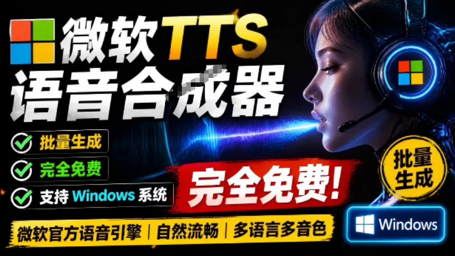 cd1693b2b46b08c4200f86bd71a798a8.webp 微软TTS免费语音配音生成器,完全免费,支持多语音、多音色选择,Windows系统专用TTS语音合成器