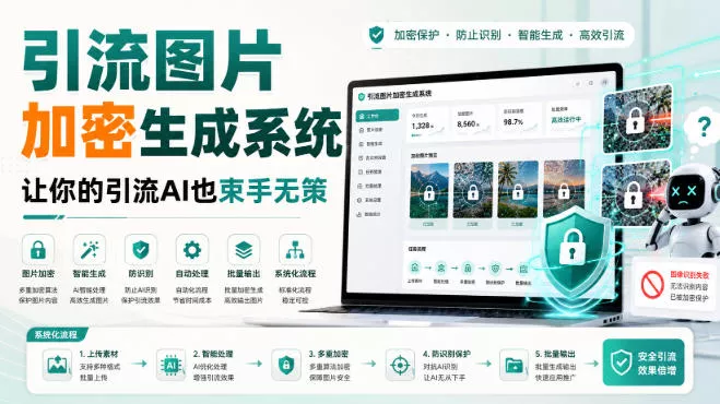 引流图片加密生成系统,让你的引流AI也束手无策祝你网--专注互联网创业.信息差副业研究拒绝割韭菜祝你网