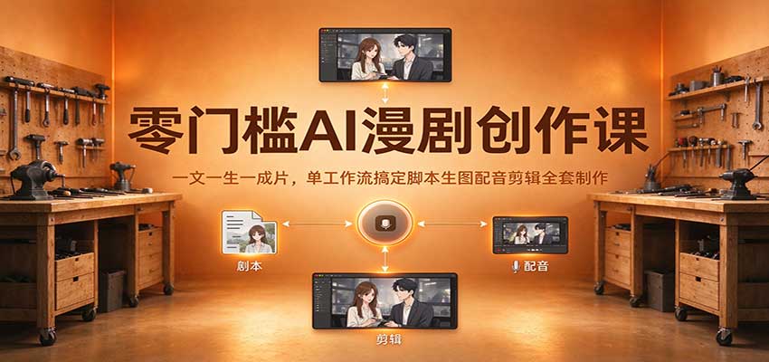d0f6915c3d789634723a9c1794aeb2c6.jpeg 零门槛AI漫剧创作课:一文一生一成片,单工作流搞定脚本生图配音剪辑全套制作