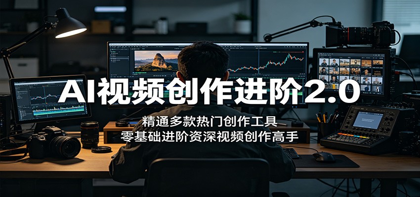 AI视频创作进阶2.0:精通多款热门创作工具,零基础进阶资深视频创作高手祝你网--专注互联网创业.信息差副业研究拒绝割韭菜祝你网