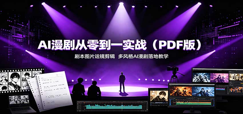 d195821f8f02f5bedccf6b53d0520979.jpeg AI漫剧从零到一实战(PDF版):剧本图片运镜剪辑,多风格AI漫剧落地教学