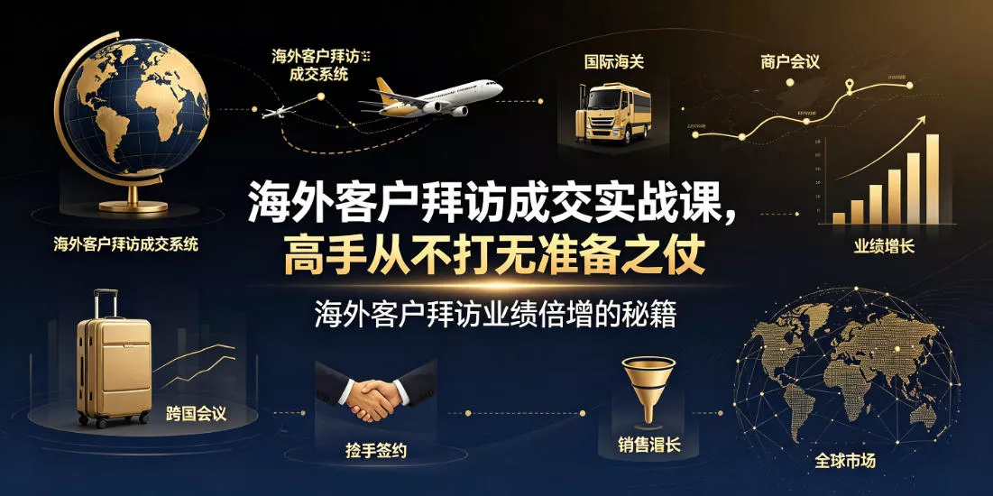 d28ddaae4809202c8ab75f255e14bbf5.webp 海外客户拜访成交实战课,高手从不打无准备之仗,海外客户拜访业绩倍增的秘籍