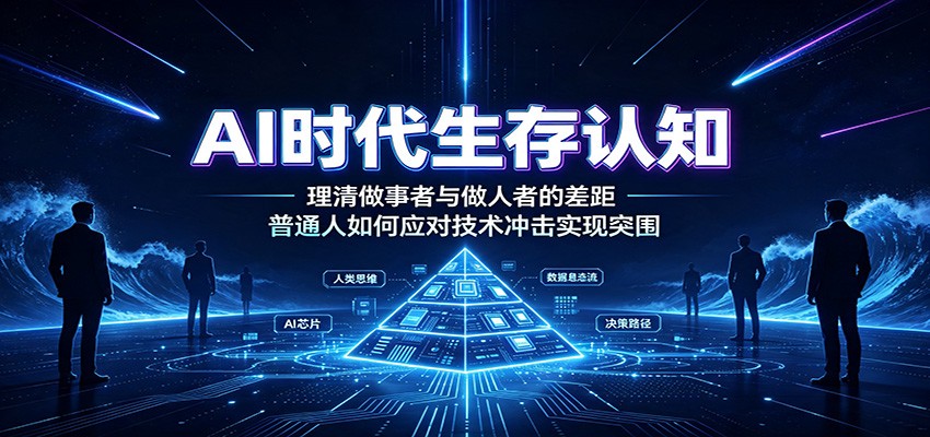 AI时代生存认知:理清做事者与做人者的差距,普通人如何应对技术冲击实现突围祝你网--专注互联网创业.信息差副业研究拒绝割韭菜祝你网