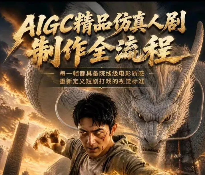 AIGC精品仿真人剧豢龙人全流程制作解析2026,国风仿真人创作+打斗剧情+人设编排,一站式AI短剧入门祝你网--专注互联网创业.信息差副业研究拒绝割韭菜祝你网