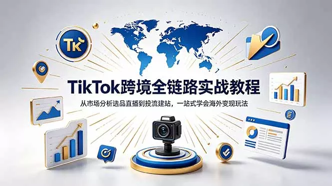TikTok+独立站跨境基础全套教程，拆解平台盈利逻辑，新手从零跑通变现全流程祝你网--专注互联网创业.信息差副业研究拒绝割韭菜祝你网