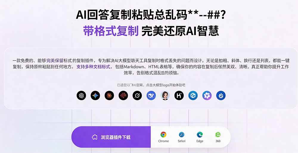 d4af455a3c04b2c7e771ebc645558f04.jpeg (19599期)你的 AI 回答内容复制格式总乱码?完美一键保留原格式复制,办公宝藏浏览器插件 Copy With Format