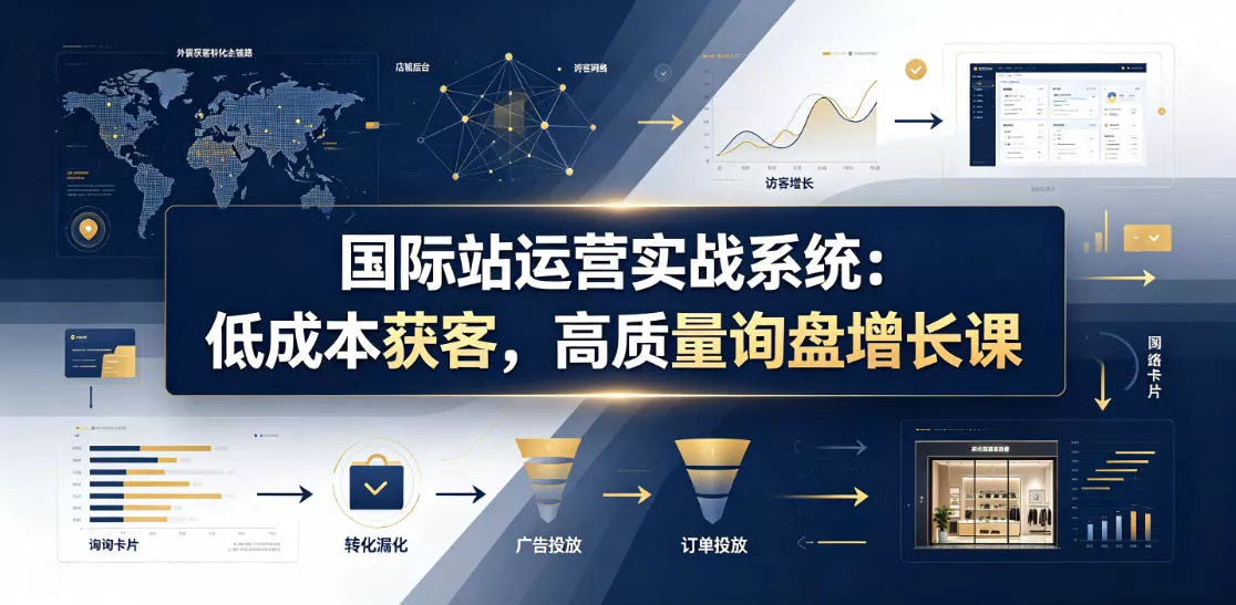 国际站运营实战系统:低成本获客,高质量询盘增长课(更新26年)祝你网--专注互联网创业.信息差副业研究拒绝割韭菜祝你网