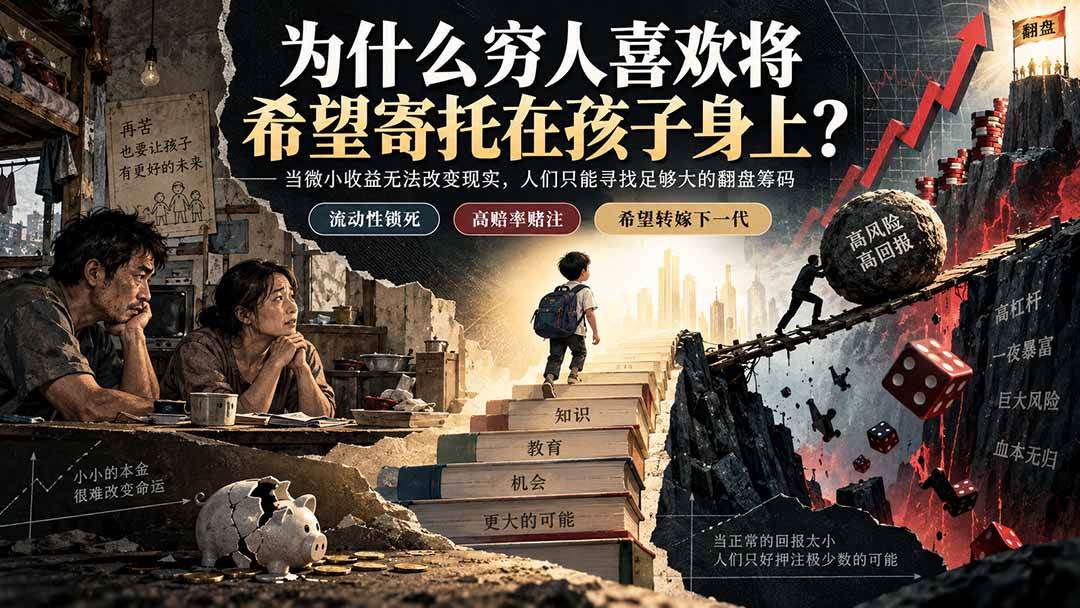 （20318期）社群精品文章：为什么穷人喜欢将希望寄托在孩子身上？祝你网--专注互联网创业.信息差副业研究拒绝割韭菜祝你网