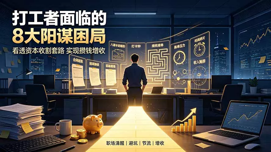 付费文章:打工者面临的8大阳谋困局,看透资本收割套路实现攒钱增收祝你网--专注互联网创业.信息差副业研究拒绝割韭菜祝你网