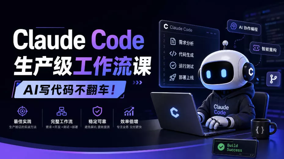d5ecf2b2b9fcd925b1900aac5b8e2c64.webp Claude Code生产级工作流课,AI写代码不翻车!【原创双语字幕】