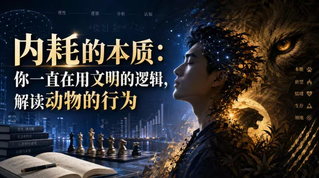 付费文章:内耗的本质:你一直在用文明的逻辑,解读动物的行为祝你网--专注互联网创业.信息差副业研究拒绝割韭菜祝你网