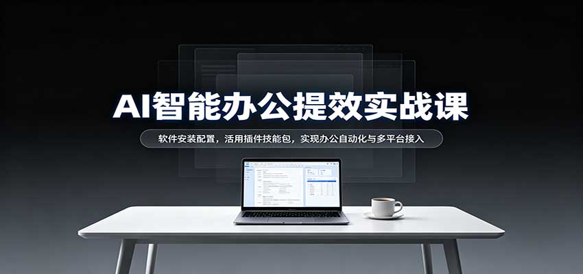 d6db2e09c68d23dd6a5817e31d4a09df.jpeg AI智能办公提效实战课:软件安装配置,活用插件技能包,实现办公自动化与多平台接入