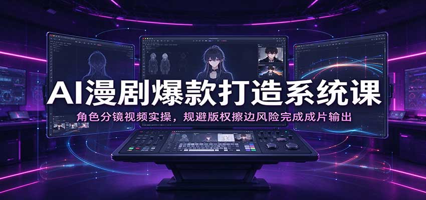 d943c1011e0ea7a5e5d5452682b775c4.jpeg AI漫剧爆款打造系统课:角色分镜视频实操,规避版权擦边风险完成成片输出
