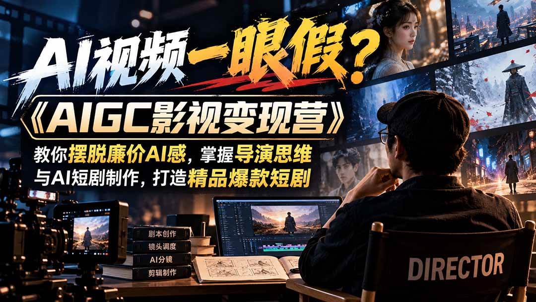 da873e1dadae6ff0d9fffeede7d54edf.jpeg (21133期)【无水印】AI视频一眼假?《AIGC影视变现营》教你摆脱廉价AI感,掌握导演思维与AI短剧制作,打造精品爆款短剧