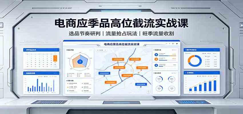 电商应季品高位截流实战课：选品节奏研判，流量抢占玩法，旺季流量收割祝你网--专注互联网创业.信息差副业研究拒绝割韭菜祝你网