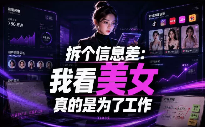 【理直气壮】我给看美女找了一个非常恰当的理由,信息差项目祝你网--专注互联网创业.信息差副业研究拒绝割韭菜祝你网