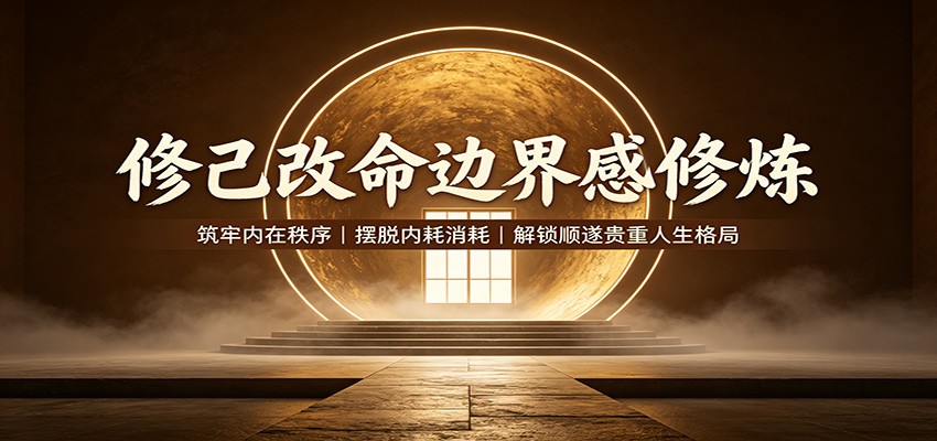 dd1c534cd0a5d533459d2a858ee4431a.jpeg 修己改命边界感修炼:筑牢内在秩序,摆脱内耗消耗,解锁顺遂贵重人生格局