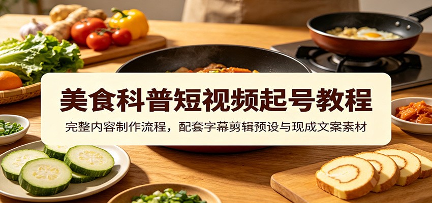e09f9ba75a25ef75d8a0830501ff9993.jpeg 美食科普短视频起号教程:完整内容制作流程,配套字幕剪辑预设与现成文案素材
