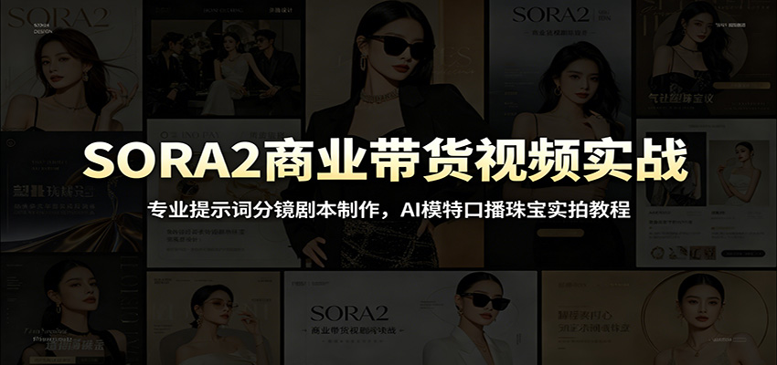 e0b2553bb9a2c22f077b22fe036a6d98.jpeg SORA2商业带货视频实战:专业提示词分镜剧本制作,AI模特口播珠宝实拍教程