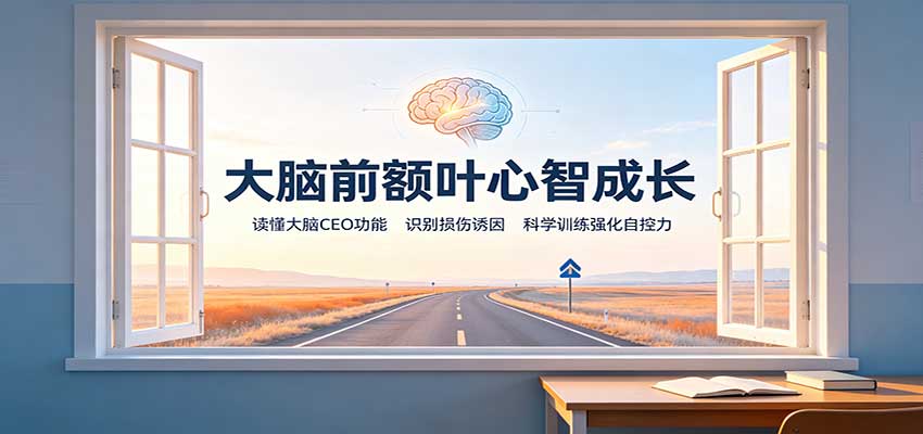 e0c7e1c4df8bfce5ac66ea06e671fb7c.jpeg 大脑前额叶心智成长:读懂大脑CEO功能,识别损伤诱因,科学训练强化自控力