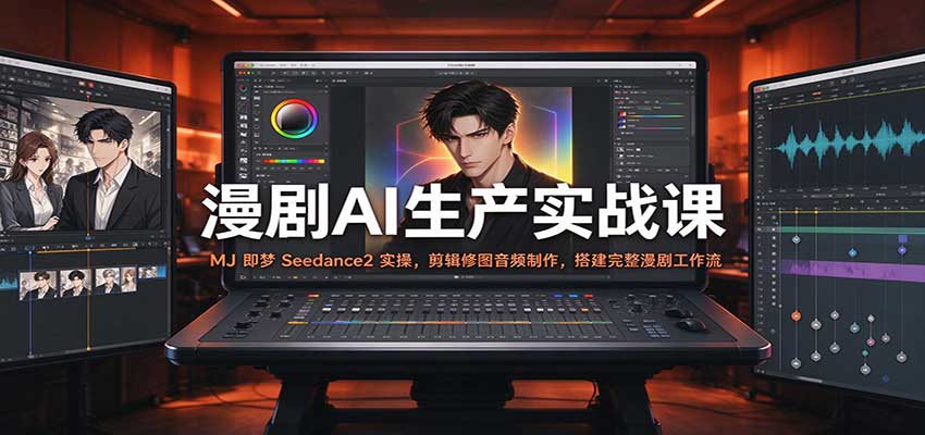 e0ece743fcda7e5970bb973f824c82a8.jpeg 漫剧AI生产实战课:MJ 即梦 Seedance2 实操,剪辑修图音频制作,搭建完整漫剧工作流