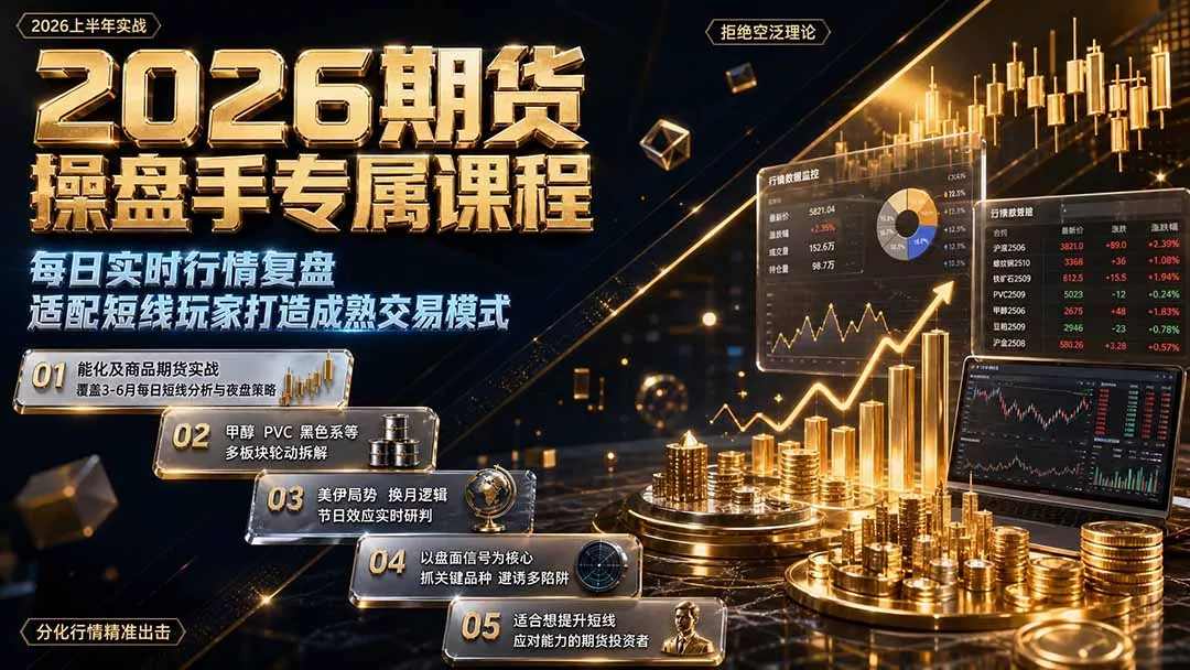 2026期货操盘手专属课程-更新8月,每日实时行情复盘,适配短线玩家打造成熟交易模式祝你网--专注互联网创业.信息差副业研究拒绝割韭菜祝你网