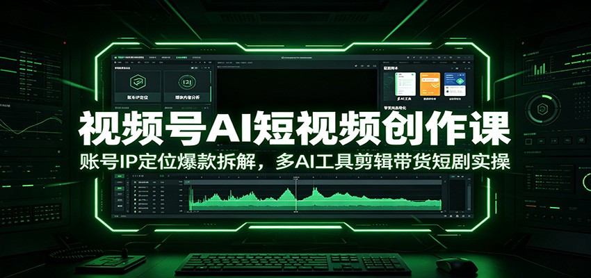 e22daf02a0b0141cce3b9e0923011d86.jpeg 视频号AI短视频创作课:账号IP定位爆款拆解,多AI工具剪辑带货短剧实操