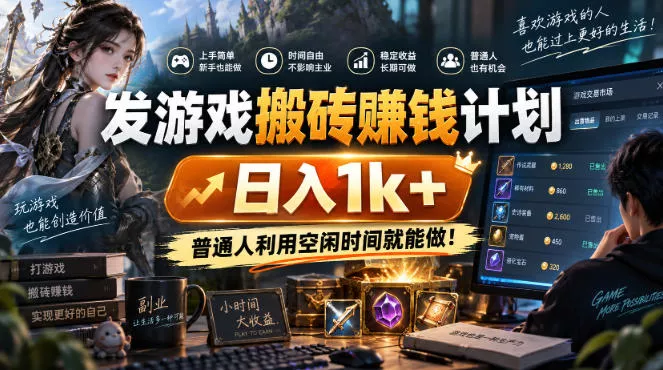 e26a44c3ca763a33f5d98d23ab9693bb.webp 发游戏搬砖賺钱计划,日入1k+,普通人利用空闲时间就能做!【揭秘】