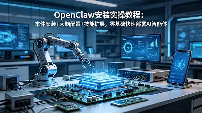 OpenClaw安装实操教程:本体安装+大脑配置+技能扩展,零基础快速部署AI智能体祝你网--专注互联网创业.信息差副业研究拒绝割韭菜祝你网