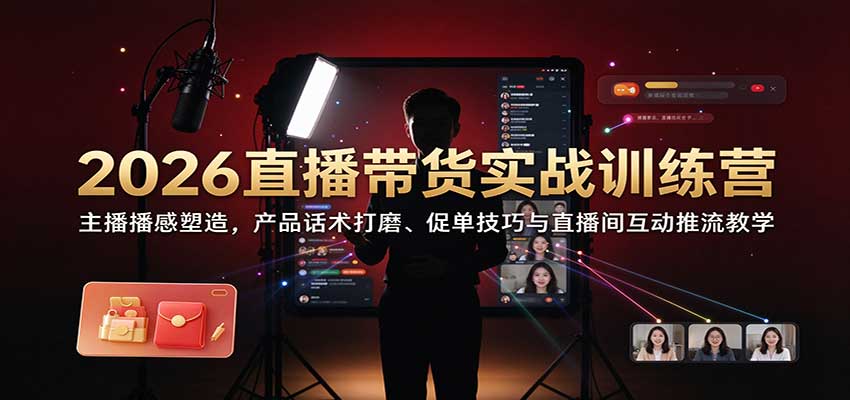 e3c9bb0da673c2b1869cf8478a015500.jpeg 2026直播带货实战训练营:主播播感塑造,产品话术打磨、促单技巧与直播间互动推流教学