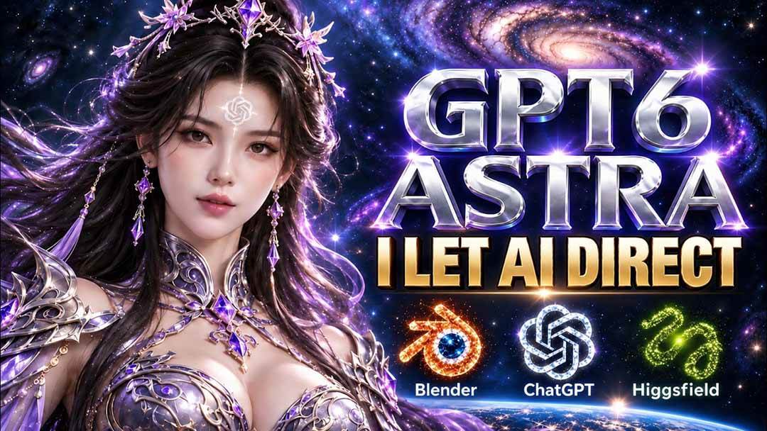 （20763期）【无水印】让GPT-6 Astra当导演！Higgsfield和Blender实战打造30秒玄幻精准运镜短片！祝你网--专注互联网创业.信息差副业研究拒绝割韭菜祝你网