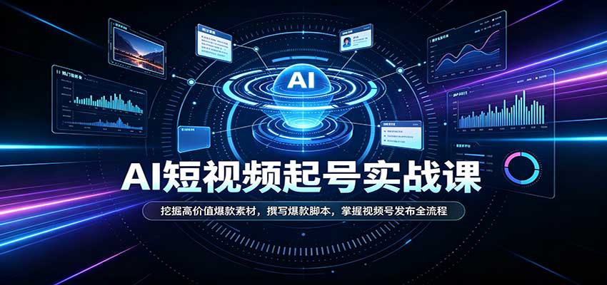 e4ea6527b6332bcd46b696bf398dbba6.jpeg 短视频AI起号实战课:挖掘高价值爆款素材,撰写爆款脚本,掌握视频号发布全流程