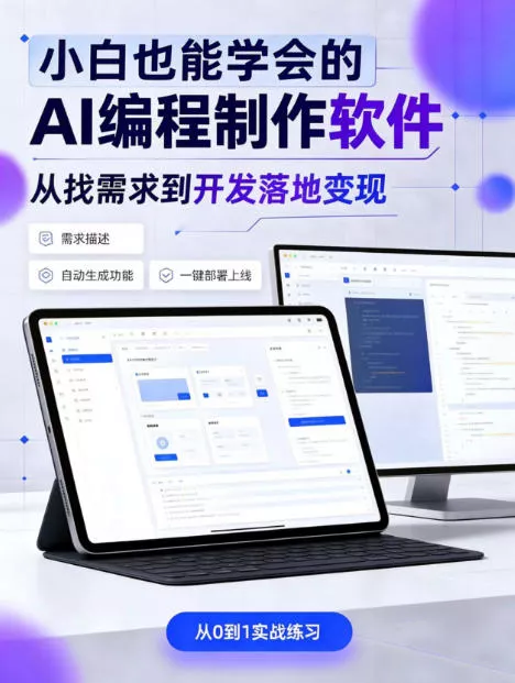 e612b977c58d257c358daf0e82fa286b.webp 手把手教会你ai编程制作软件到变现全路径,零基础小白轻松上手,从找需求到开发落地变现【揭秘】