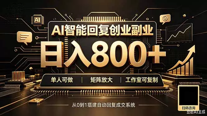 全自动AI挂机创业｜个人副业→工作室全链路扶持祝你网--专注互联网创业.信息差副业研究拒绝割韭菜祝你网