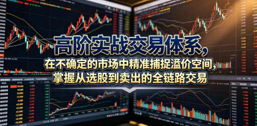 高阶实战交易体系,在不确定的市场中精准捕捉溢价空间,掌握从选股到卖出的全链路交易心法(更新6月)祝你网--专注互联网创业.信息差副业研究拒绝割韭菜祝你网