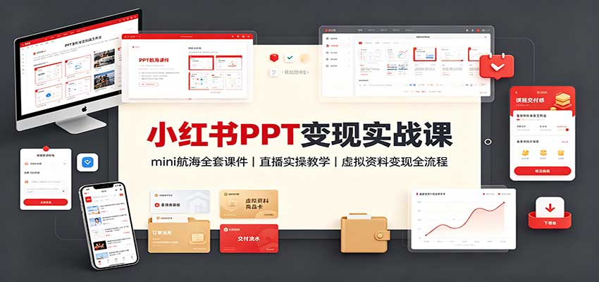 e8133c753b9825f4c6f779b2eac12215.jpeg 小红书PPT变现实战课:mini航海全套课件+直播实操教学,虚拟资料变现全流程