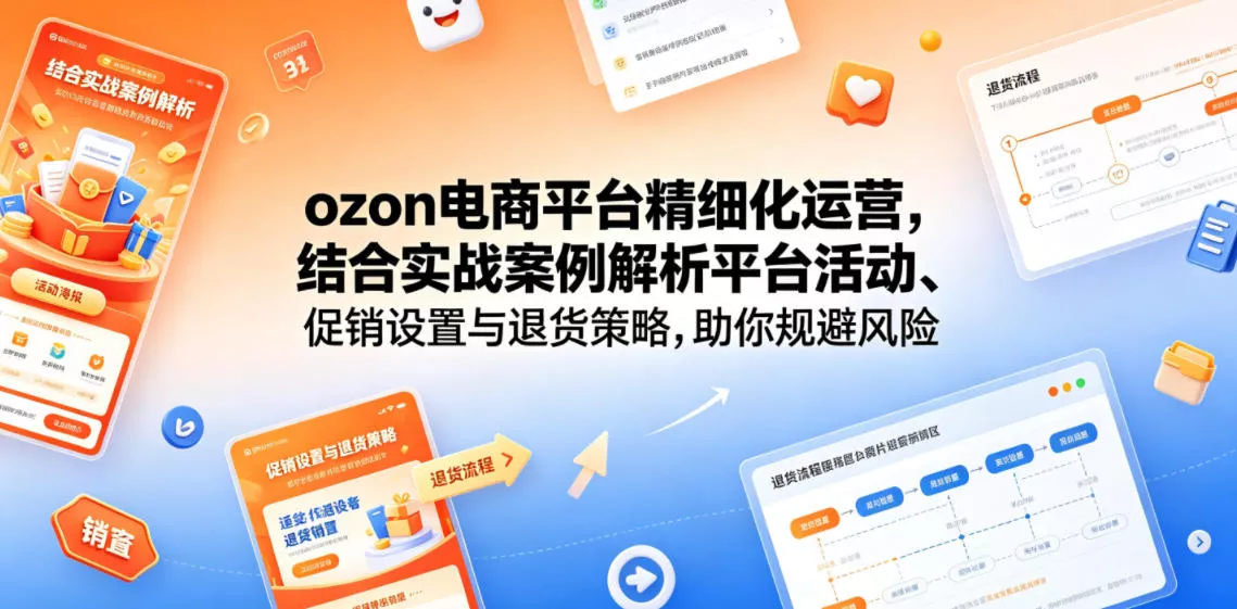 ozon电商平台精细化运营，结合实战案例解析平台活动、促销设置与退货策略，助你规避风险、提升销量祝你网--专注互联网创业.信息差副业研究拒绝割韭菜祝你网