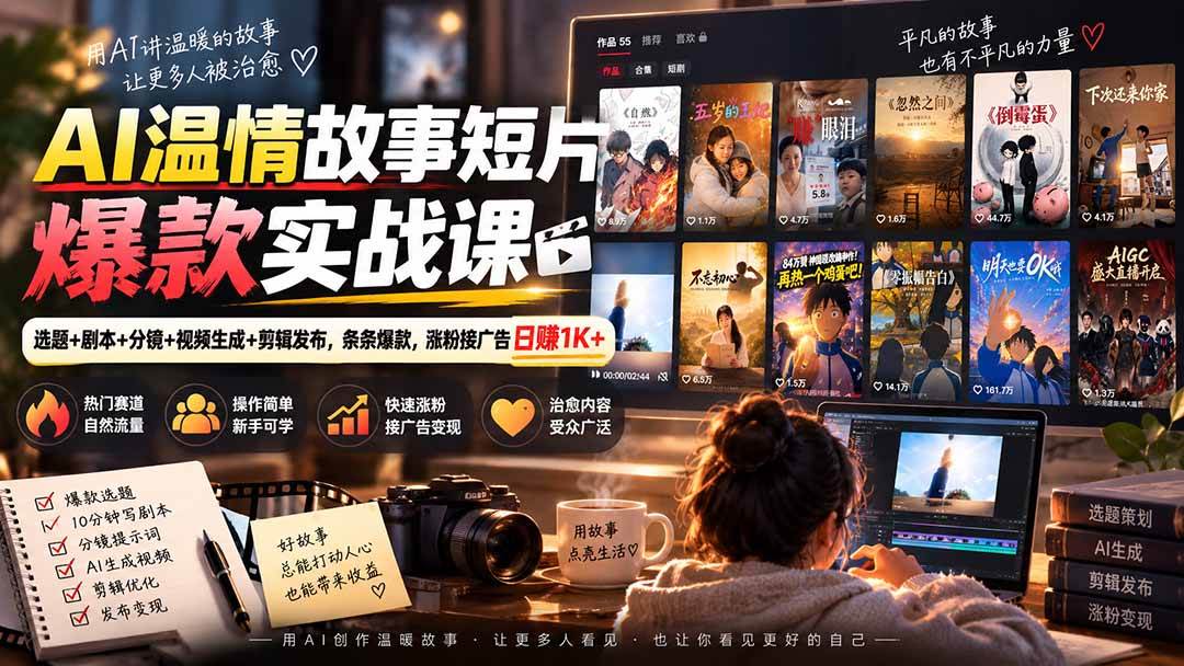 eb8750ba8325a534c36480f8a5b89fee.jpeg (20477期)AI温情故事短片爆款实战课-更新|选题+剧本+分镜+视频生成+剪辑发布,条条爆款,涨粉接广告日赚1K+