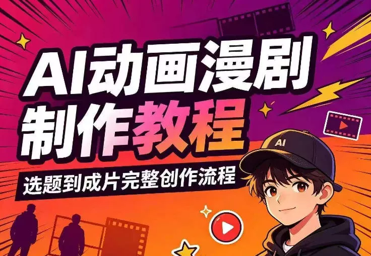 AI动画漫剧制作教程,从选题构思、分镜文案、AI绘图配音到剪映成片的完整创作流祝你网--专注互联网创业.信息差副业研究拒绝割韭菜祝你网
