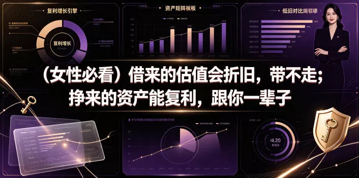 付费文章：(女性必看)借来的估值会折旧，带不走；挣来的资产能复利，跟你一辈子祝你网--专注互联网创业.信息差副业研究拒绝割韭菜祝你网