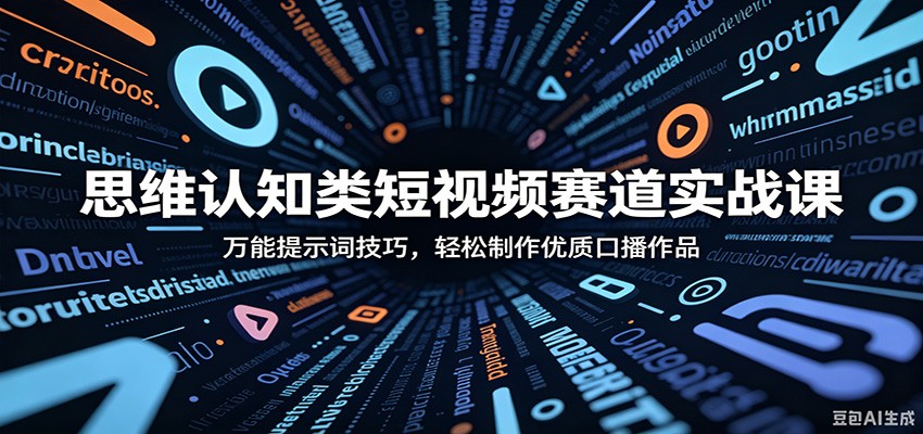 思维认知类短视频赛道实战课:万能提示词技巧,轻松制作优质口播作品祝你网--专注互联网创业.信息差副业研究拒绝割韭菜祝你网