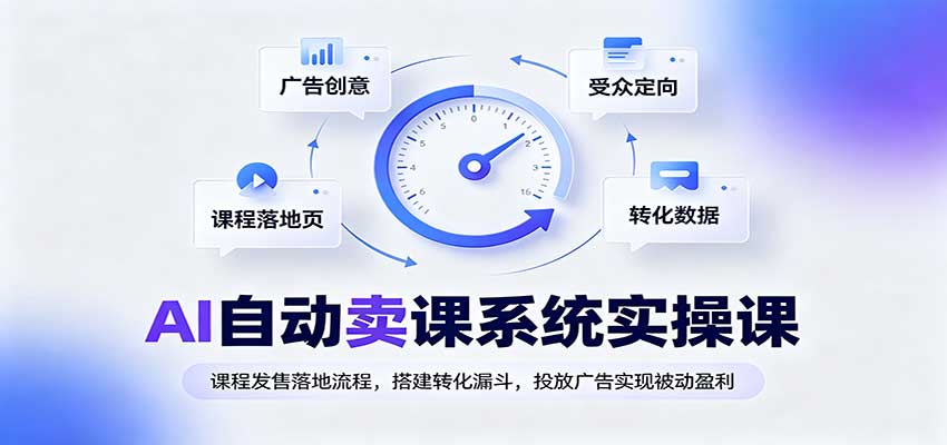 f2635055f91653e4d396cddb1e8e3e7e.jpeg AI自动卖课系统实操课:课程发售落地流程,搭建转化漏斗,投放广告实现被动盈利