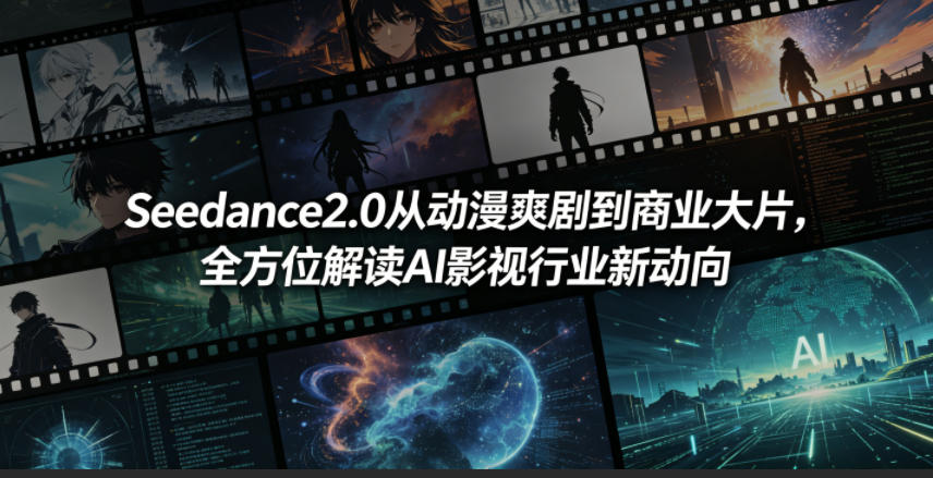Seedance2.0从动漫爽剧到商业大片，全方位解读AI影视行业新动向祝你网--专注互联网创业.信息差副业研究拒绝割韭菜祝你网