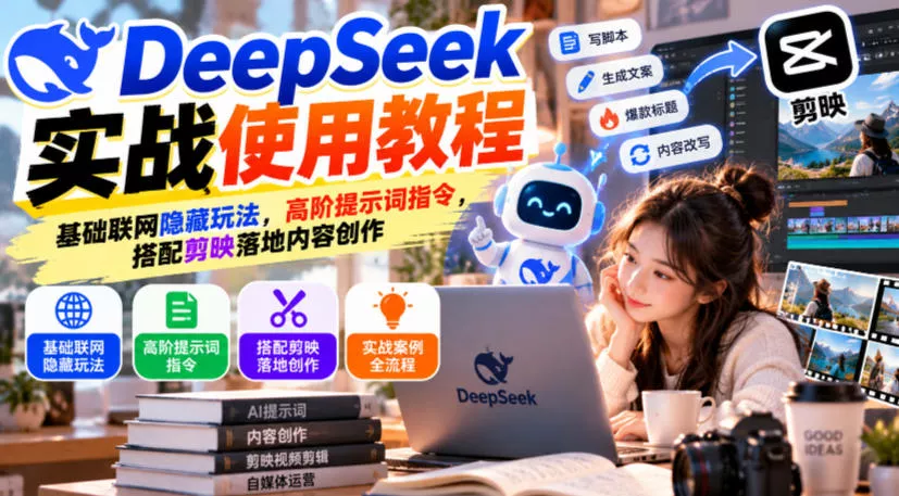 f48742f5c1dcbb891944d862918e125c.webp DeepSeek实战使用教程|基础联网隐藏玩法,高阶提示词指令,搭配剪映落地内容创作